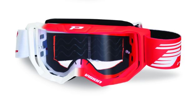Obrázek Goggles VISION 3300 white/red - 3310 clear