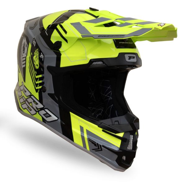Obrázek Helmet SPIRITS 3080 yellow fluo/grey