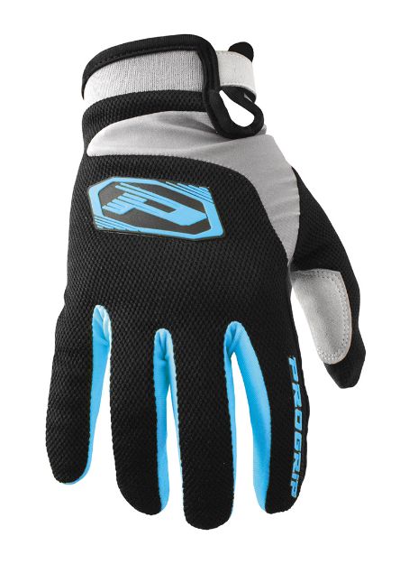 Obrázek gloves AIRTECH light blue/black/grey