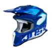 Obrázek JUST1 přilba J18F hexa white/blue