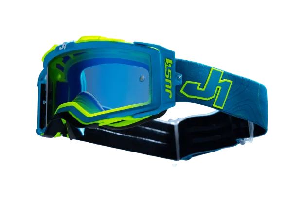 Obrázek JUST1 brýle NERVE FRONTIER teal blue-yellow fluo mirror light blue lens